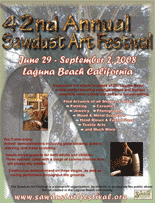 Sawdust Festival Flier designed by Tama'ra in Adobe InDesgin CS3