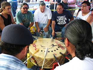 Pow Wow drum singers